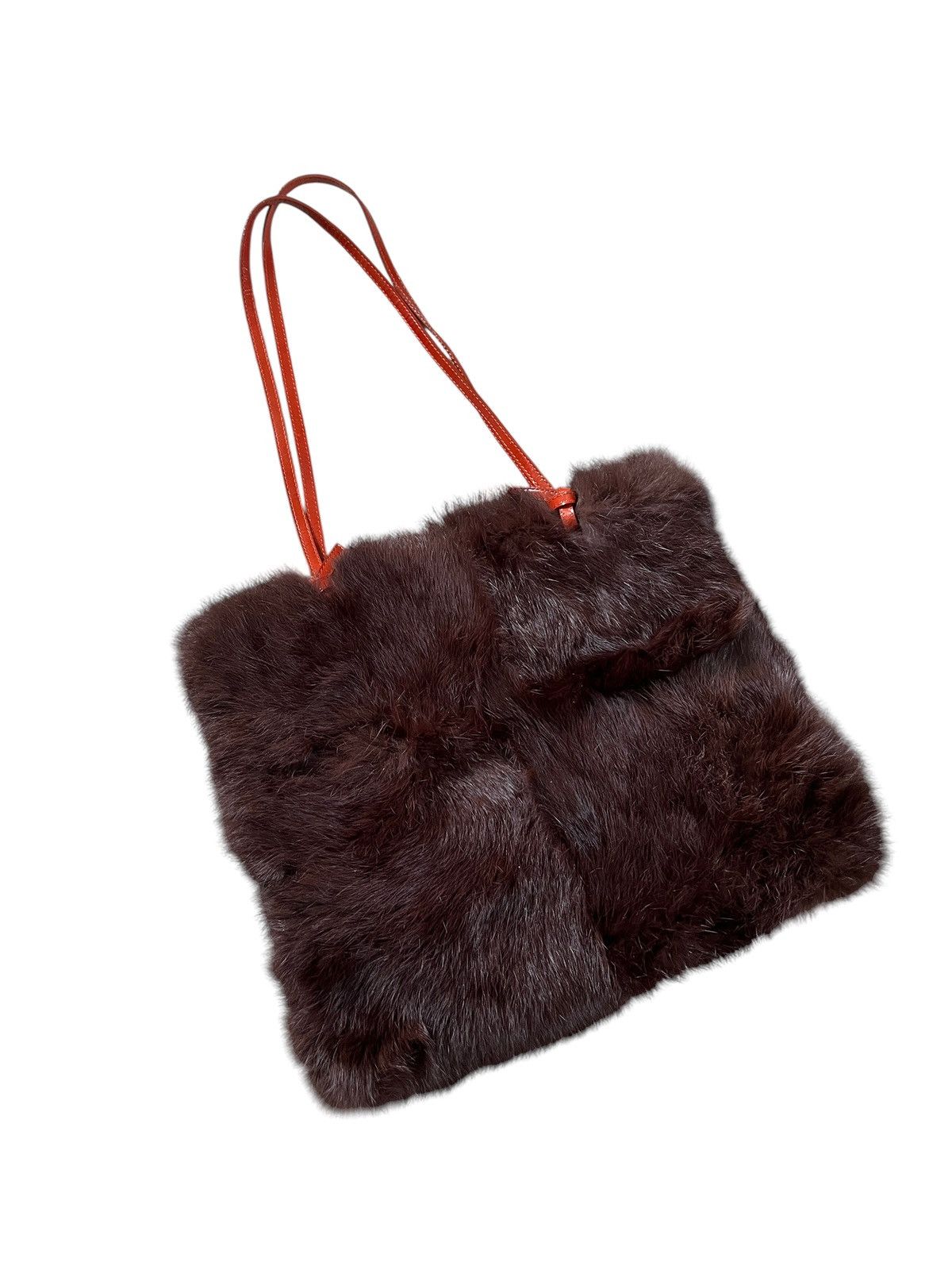 Yohji Yamamoto 1990 Ined Homme Rabbit Fur Shoulder Bag Size ONE SIZE - 3 Thumbnail