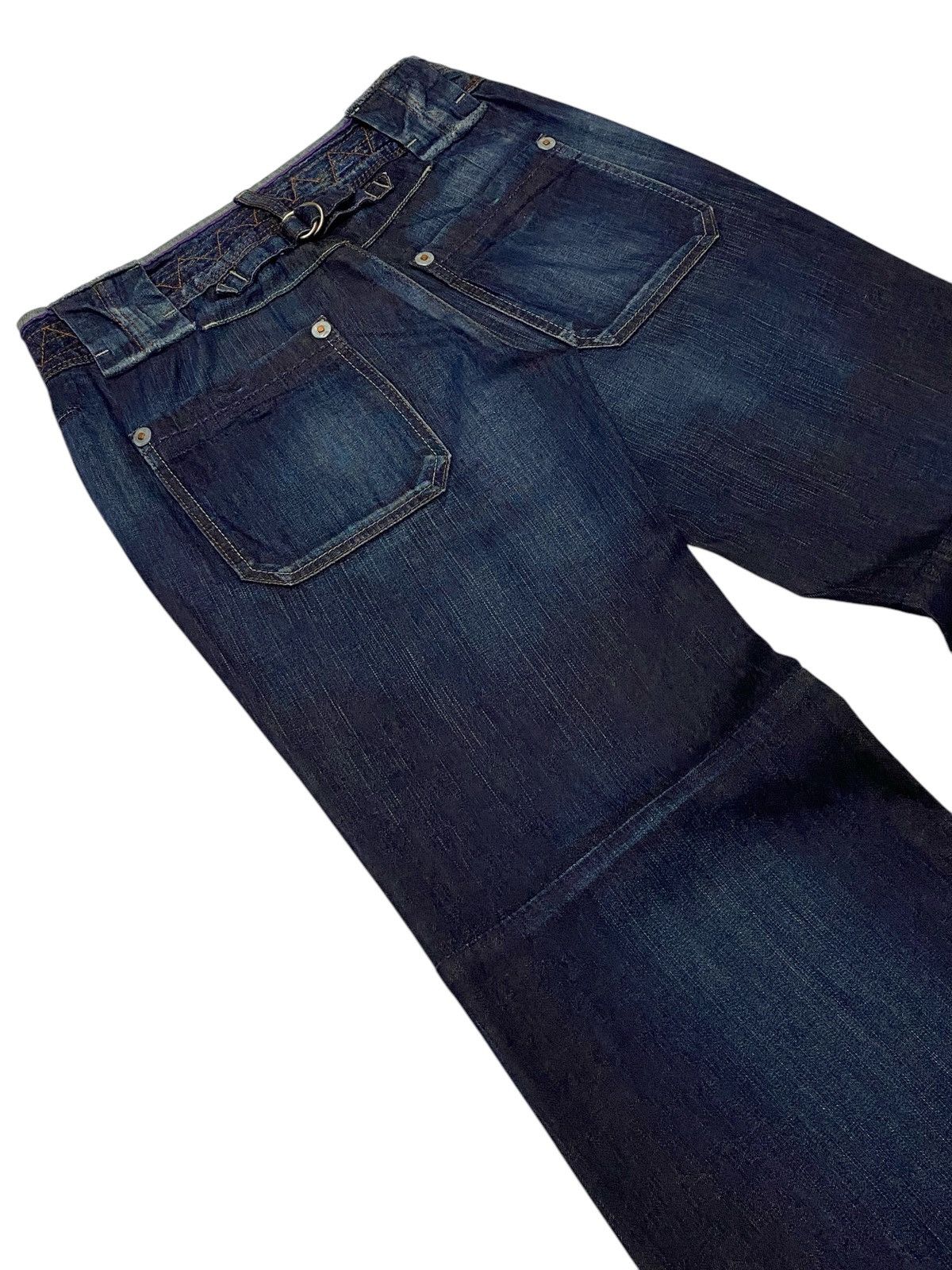 Marithe + Francois Girbaud 💃 Francois Girbaud Flare Wide Leg Palazzo Denim Jeans Size 29" - 8 Thumbnail