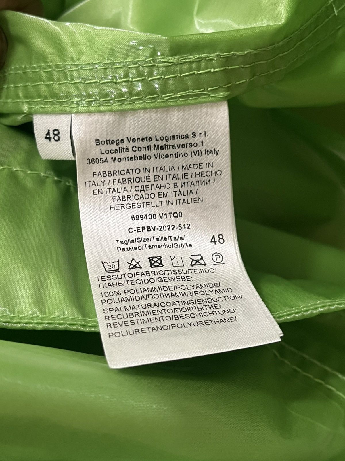 Bottega Veneta Bottega Veneta Acid Green Shiny Jacket Sz 48 Size US M / EU 48-50 / 2 - 8 Thumbnail