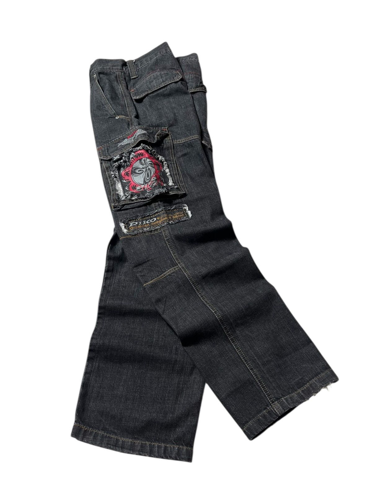 Japanese Brand Archive Y2k Piko Cargo Multipocket Baggy Pants Size US 28 / EU 44 - 2 Thumbnail