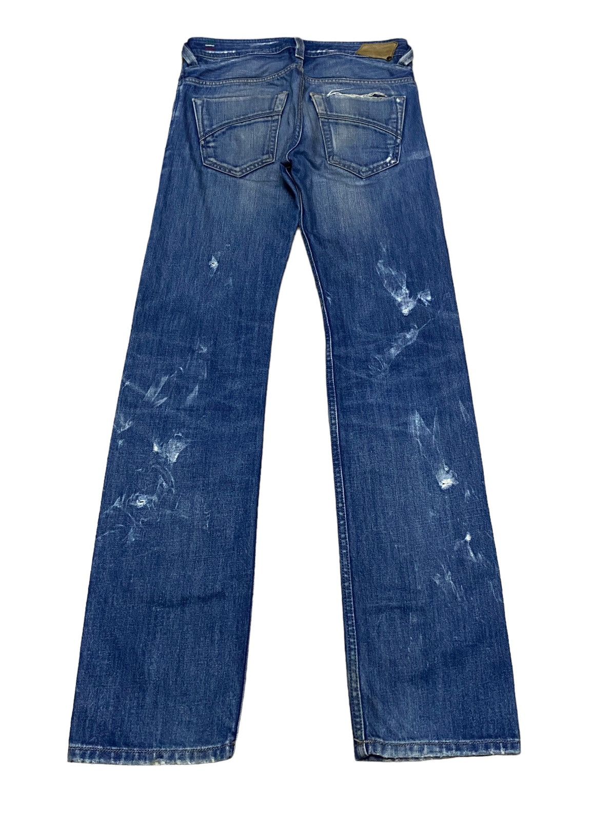 Diesel Rare Design Vintage Brand Diesel Ripped Jeans 1990s Size US 27 - 2 Thumbnail