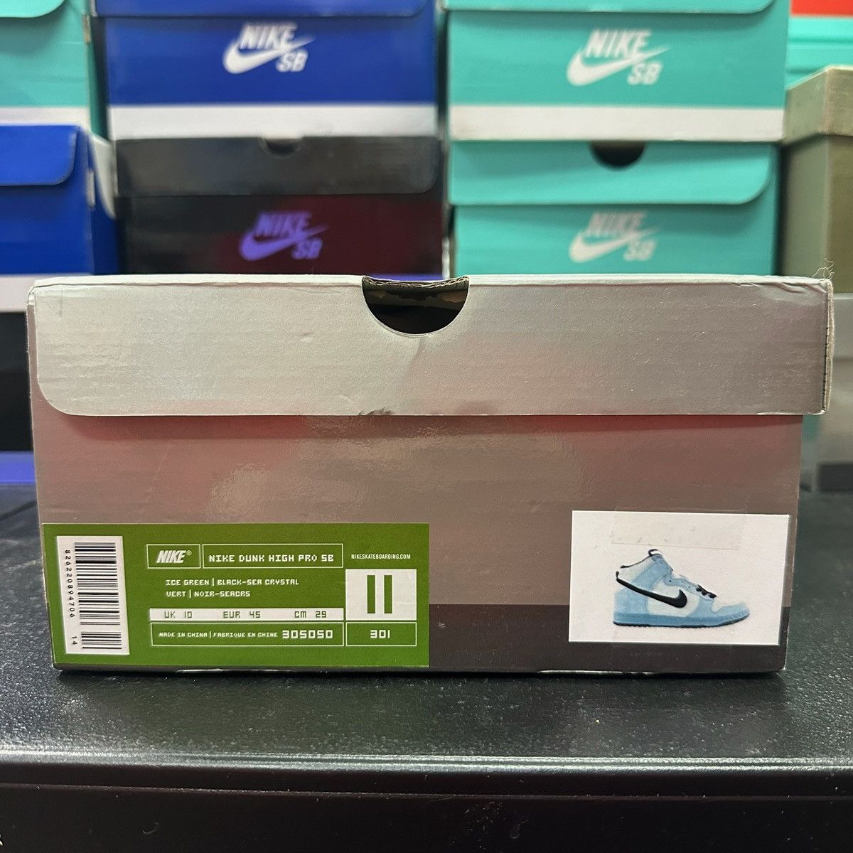 Nike Size 11 - Nike Dunk SB High Sea Crystal 305050-301 2004 Size US 11 / EU 44 - 7 Thumbnail