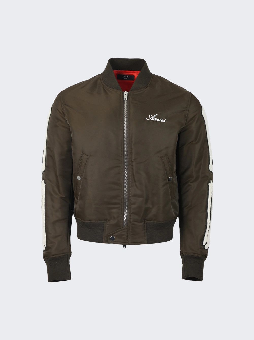 o1gr1nt1024 Bones Bomber Jacket in Green