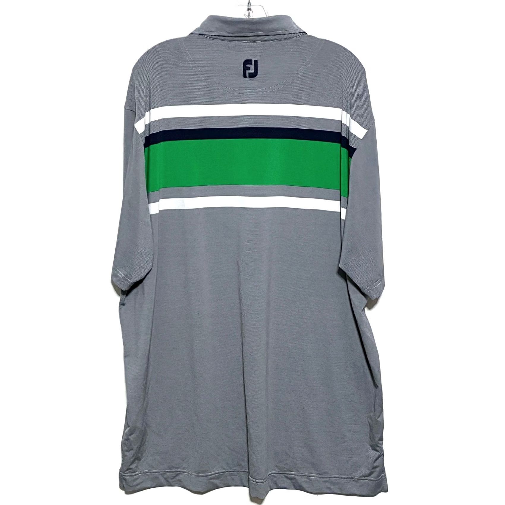 Footjoy FootJoy Polo Shirt Mens XL Green Colorblock Short Sleeve Golf Performance All Seasons Stretch Size US XL / EU 56 / 4 - 3 Thumbnail