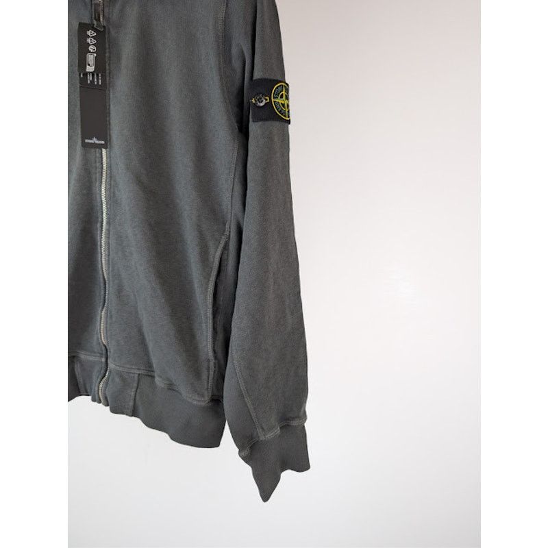 Stone Island o1rshd1 Malfile Cotton Fleece Zip Up Hoodie in Dark Grey Size US S / EU 44-46 / 1 - 5 Thumbnail