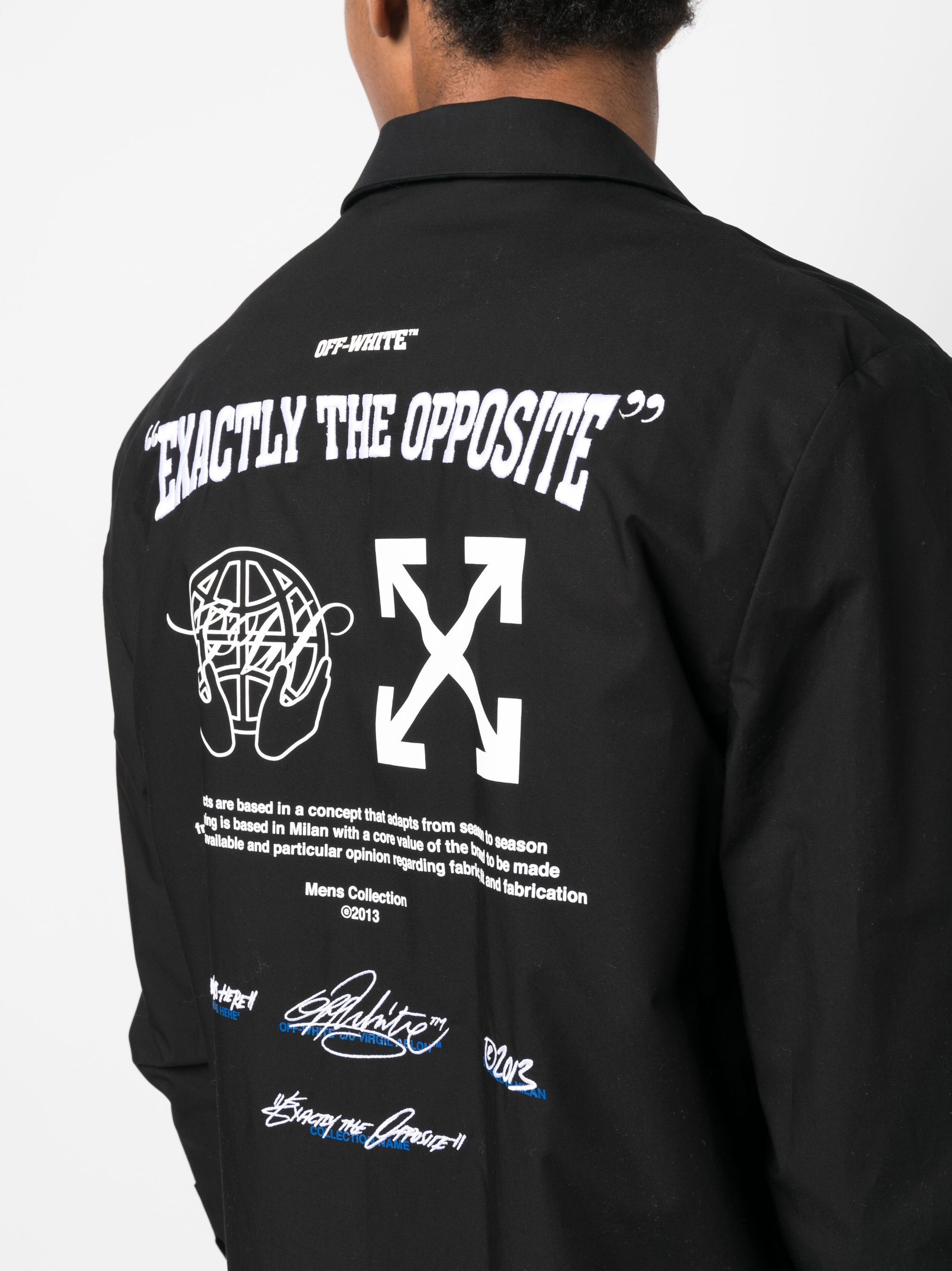 Off-White o1gr1nt1124 Exact Opp Zip Hybrid Shirt in Black Size US XXL / EU 58 / 5 - 5 Thumbnail