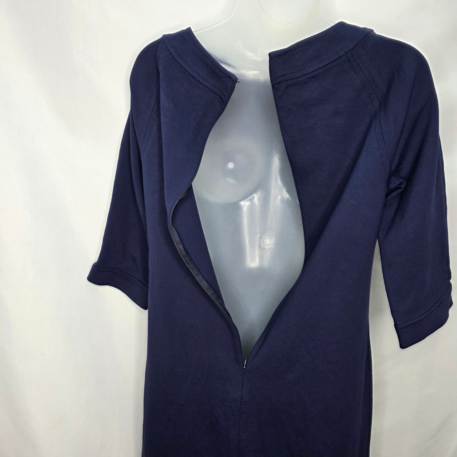 Other Talbots Blue Elbow length Sleeve Round Neck Sheath Dress Size S / US 4 / IT 40 - 12 Thumbnail