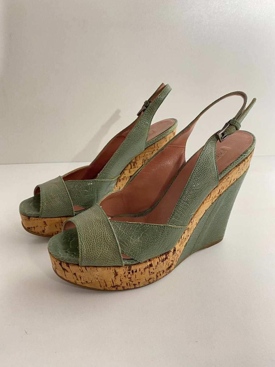 Alaia Alaia Paris Snakeskin Platform Peep Toe Heels Vintage Y2K Size US 6.5 / IT 36.5 - 8 Thumbnail