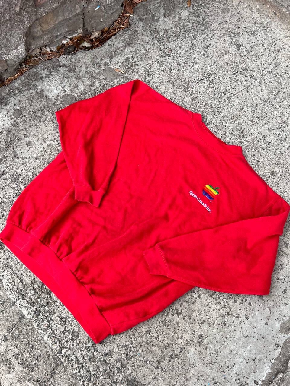 Apple × Vintage Vintage 1990s Apple Computer Sweatshirt Crewneck Rainbow Size US L / EU 52-54 / 3 - 2 Thumbnail
