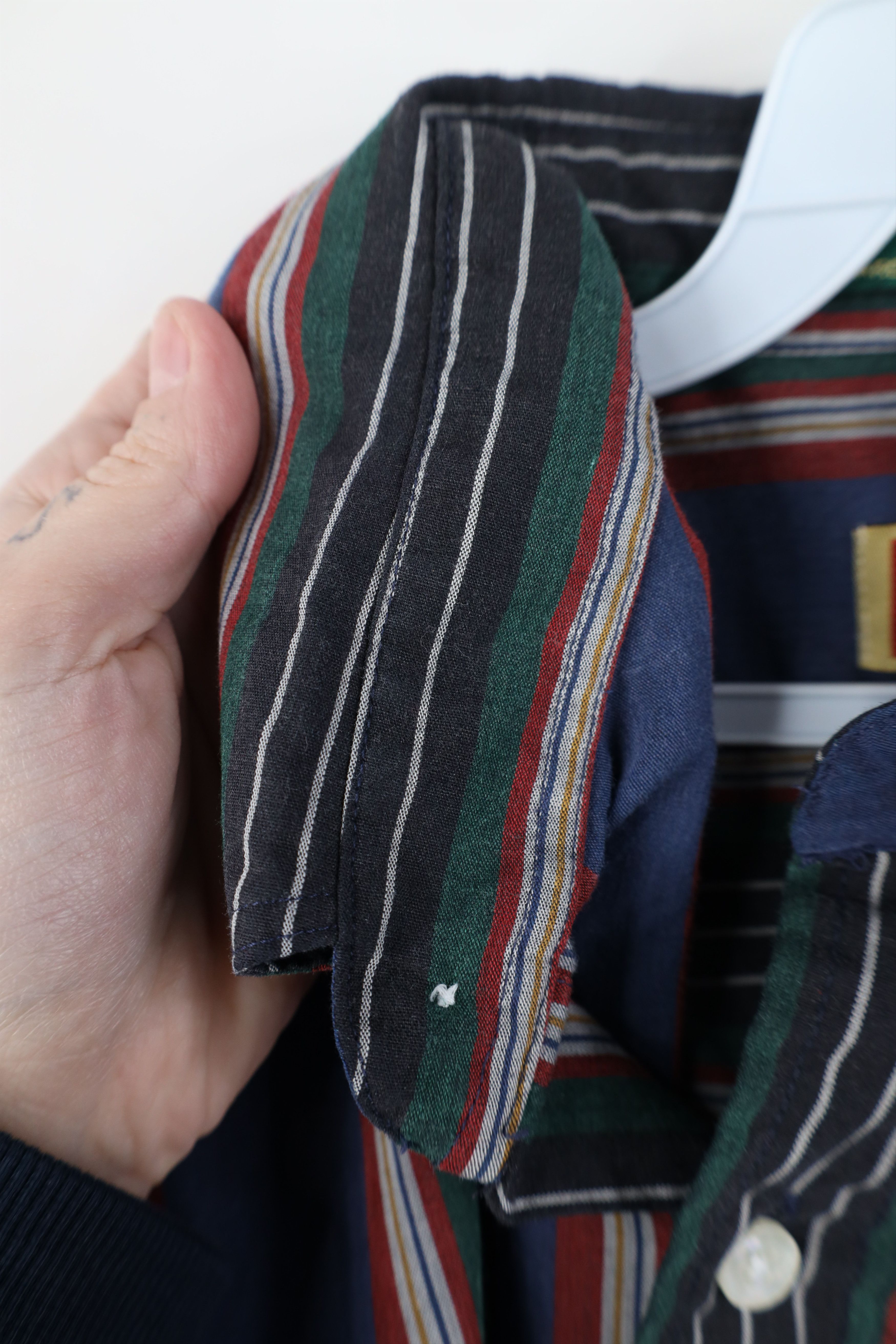 Vintage Vintage 90s Streetwear Block Collared Button Down Shirt Size US L / EU 52-54 / 3 - 8 Thumbnail