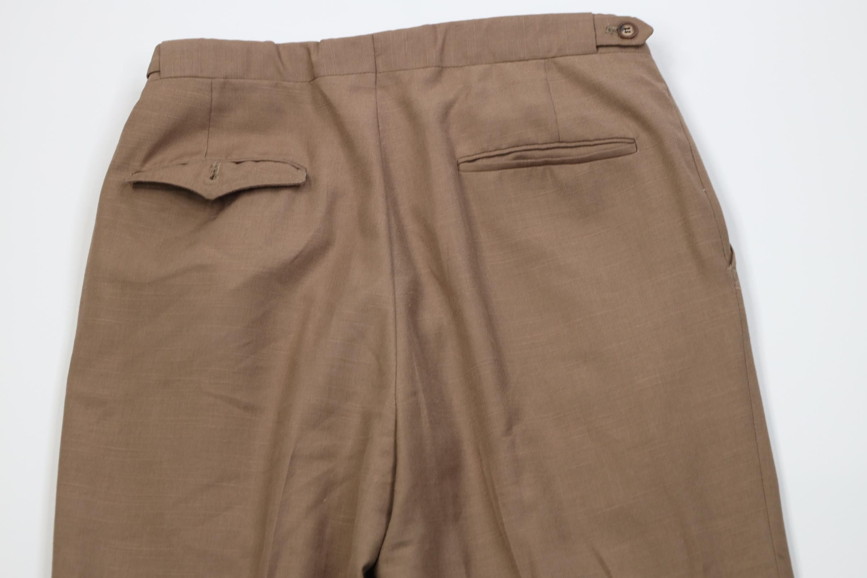 Vintage Vintage 70s Streetwear Knit Wide Leg Chino Pants Brown USA Size US 30 / EU 46 - 11 Thumbnail