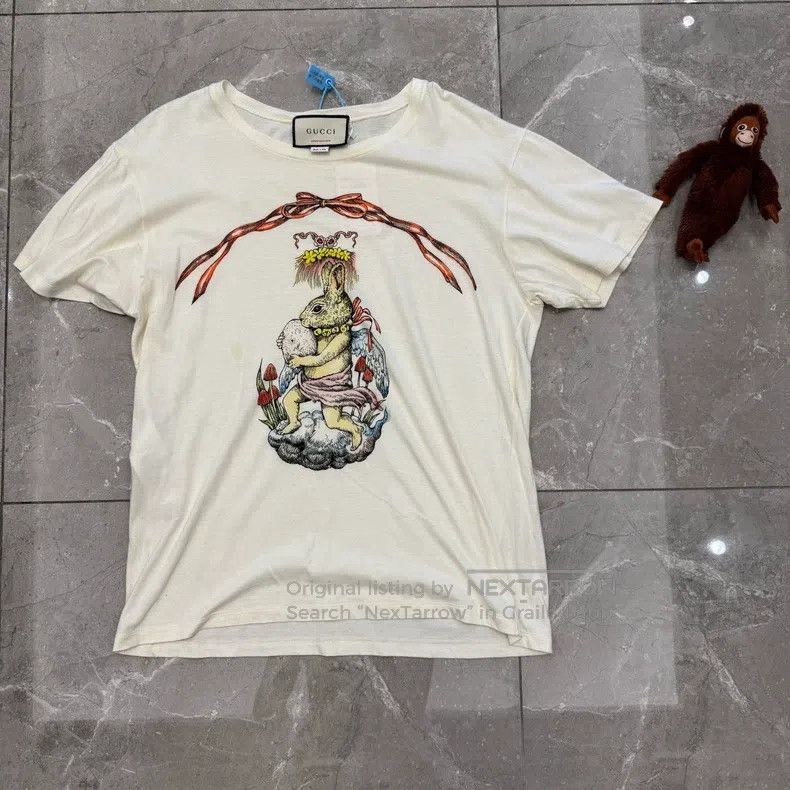 Guicci Rabbit print short-sleeved