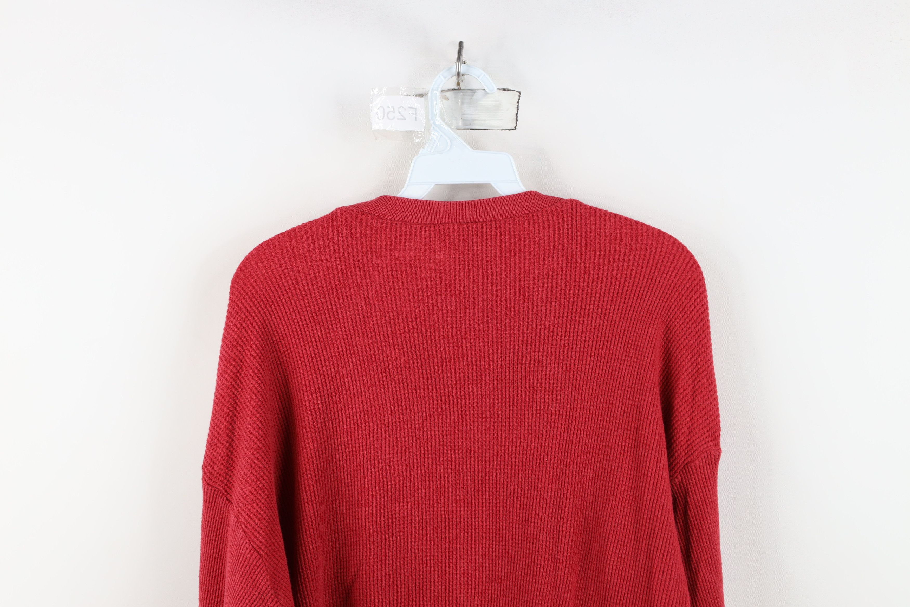 Vintage Vintage 90s Y2K Thermal Waffle Knit Long Sleeve T-Shirt Size US XL / EU 56 / 4 - 13 Thumbnail