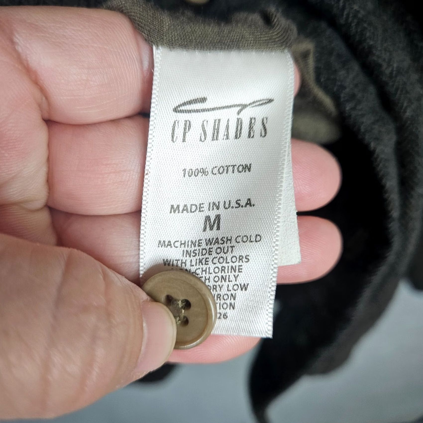 Vintage CP Shades Shirt Jacket Women’s Cotton Lined Shirt Jacket Size M Brown USA Logo Zipper Button Long Sleeve Size M / US 6-8 / IT 42-44 - 4 Thumbnail
