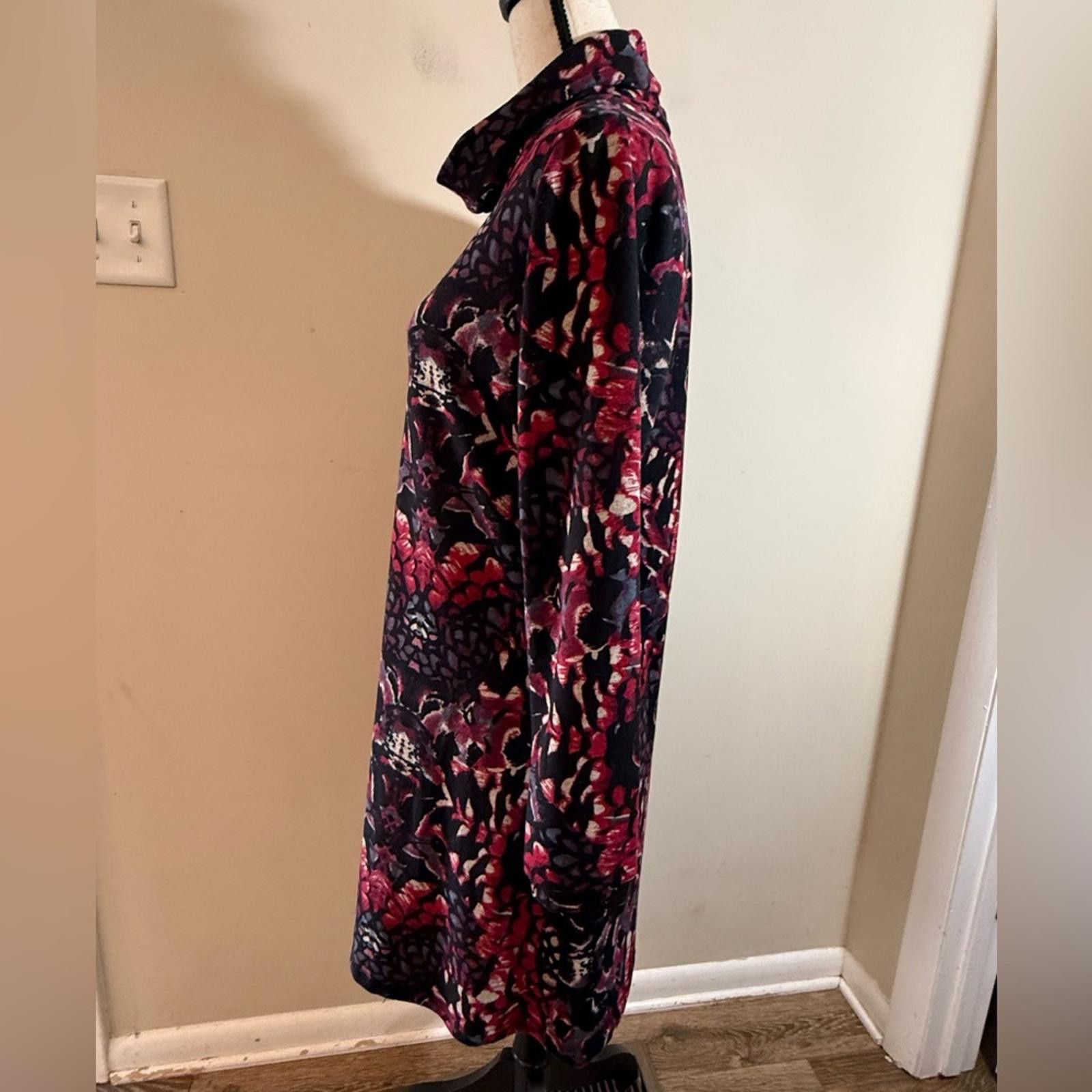 Other Como No? Floral abstract turtleneck shift midi dress SZ M Size M / US 6-8 / IT 42-44 - 3 Thumbnail