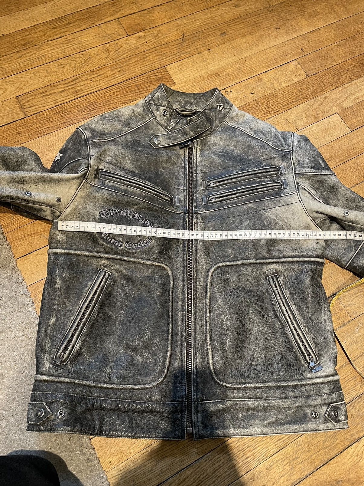 Vintage leather moto jacket Size US L / EU 52-54 / 3 - 10 Thumbnail