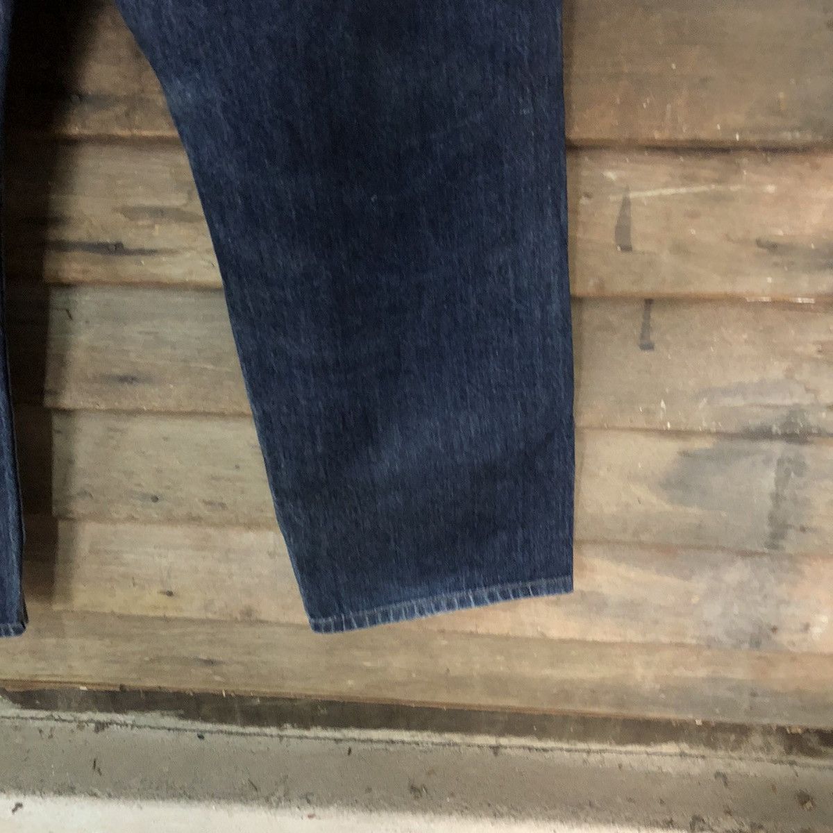 Japanese Brand Uniqlo Jeans Blue Distressed Denim Pants #7324 Size US 35 - 18 Thumbnail