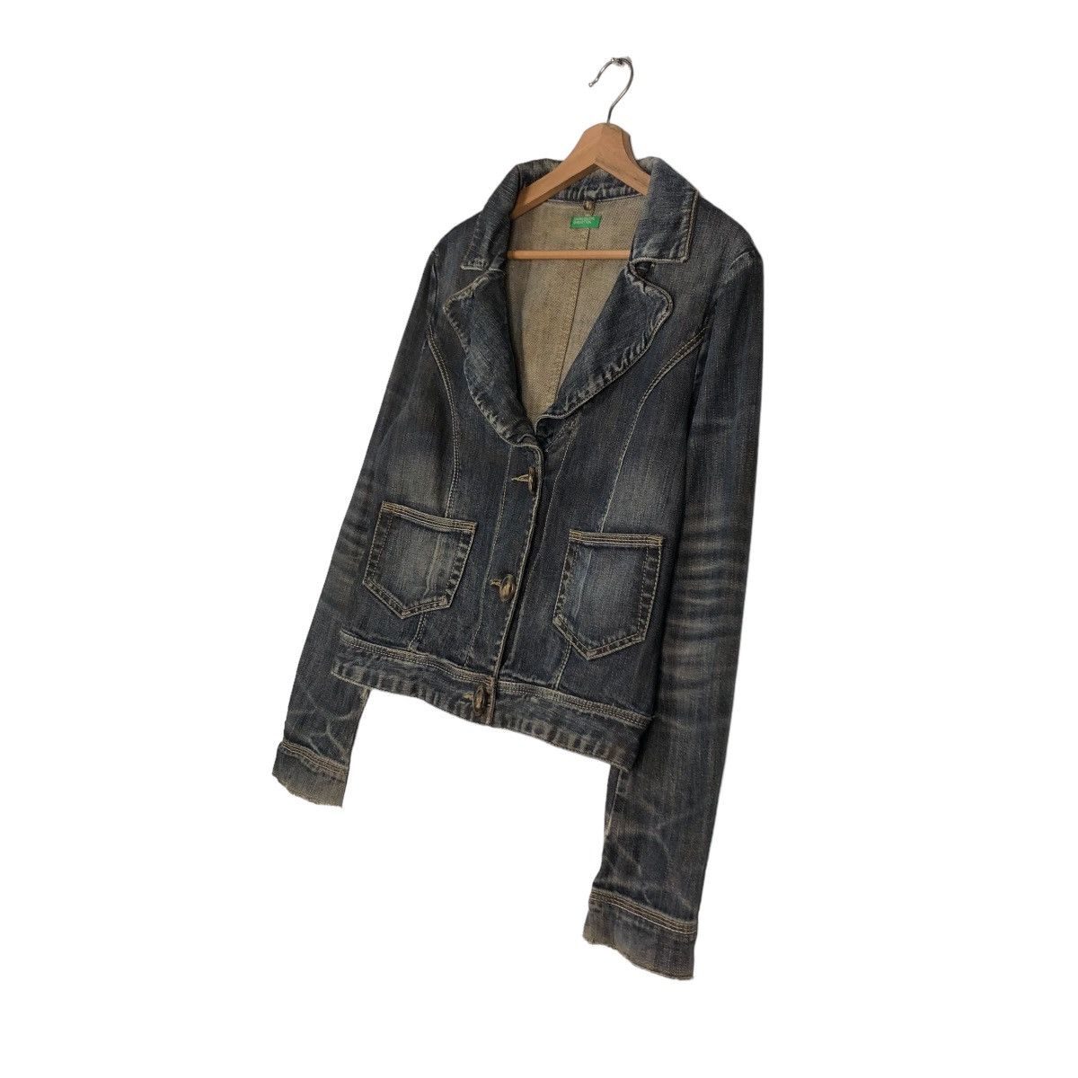 Japanese Brand 🔥CROPPED BIKER DENIM JACKET UCOB ISSEY MIYAKE Size M / US 6-8 / IT 42-44 - 2 Thumbnail