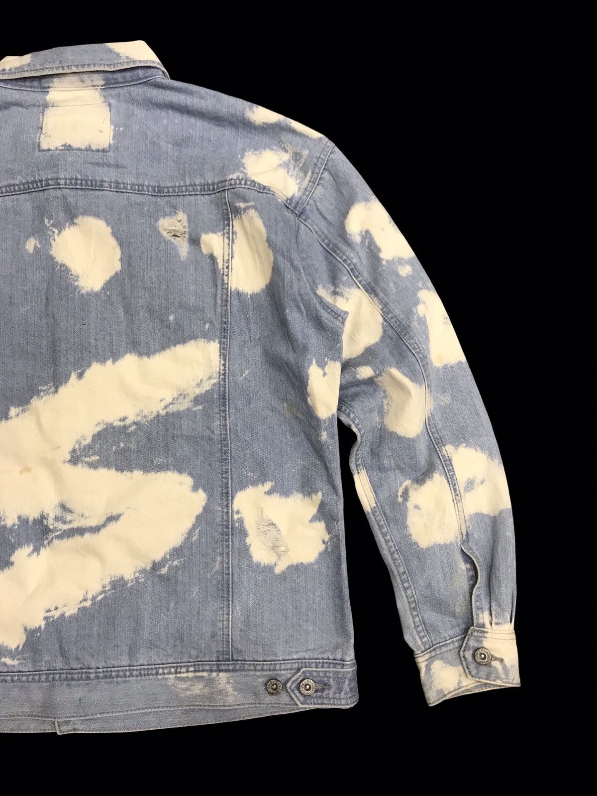 Japanese Brand 💥DENIM ART💥CavariA Rare Bleached Japan Trucker Denim F229 Size US XL / EU 56 / 4 - 12 Thumbnail