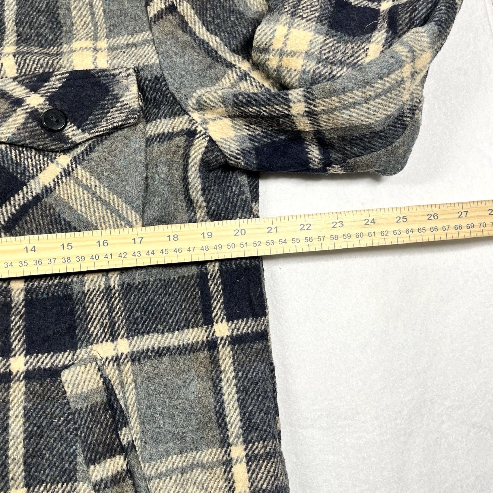 Vintage VINTAGE JC Penney Jacket Medium Blue Plaid Pockets Ranch Barn Chore Coat Outdoor Mens M Blue Plaid Jacket Size US M / EU 48-50 / 2 - 4 Thumbnail