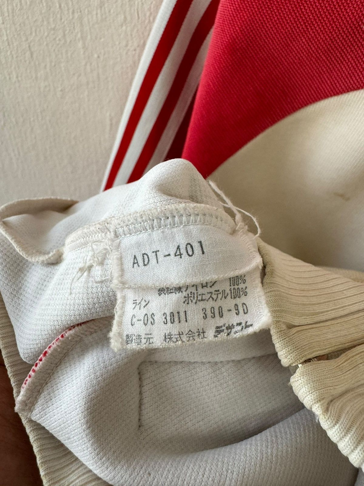 Adidas Vintage 80s adidas Red/White Tracktop Size US L / EU 52-54 / 3 - 19 Thumbnail