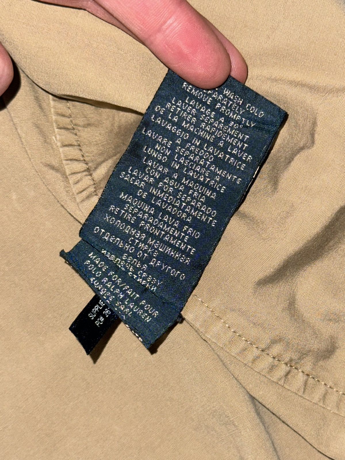 Polo Ralph Lauren × Ralph Lauren × Vintage Polo Ralph Lauren L beige distressed jacket bomber light Size US L / EU 52-54 / 3 - 17 Thumbnail