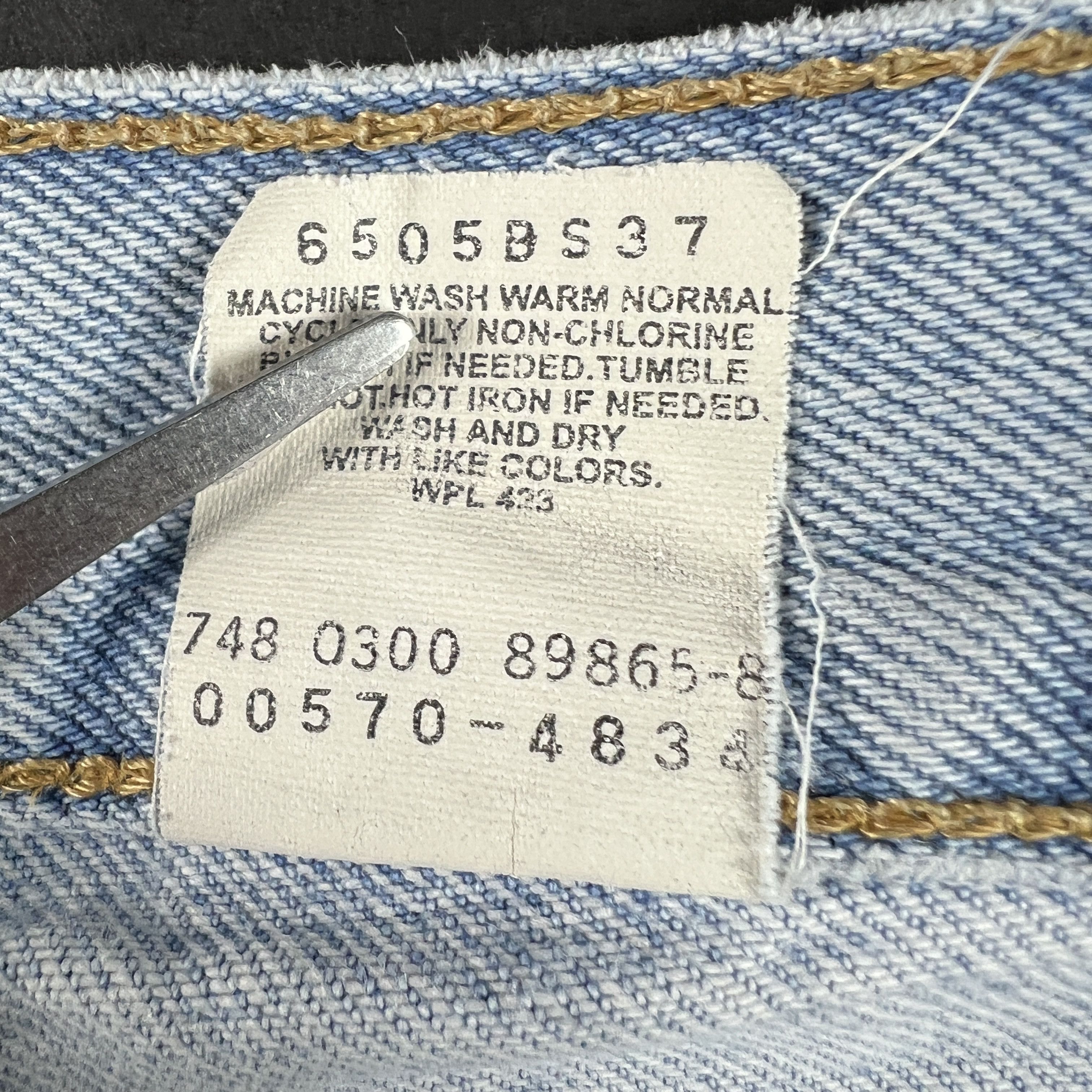 Levi's × Vintage Y2K Levi's Jeans 570 Baggy Light Blue Faded Cotton Denim Size US 38 / EU 54 - 9 Thumbnail