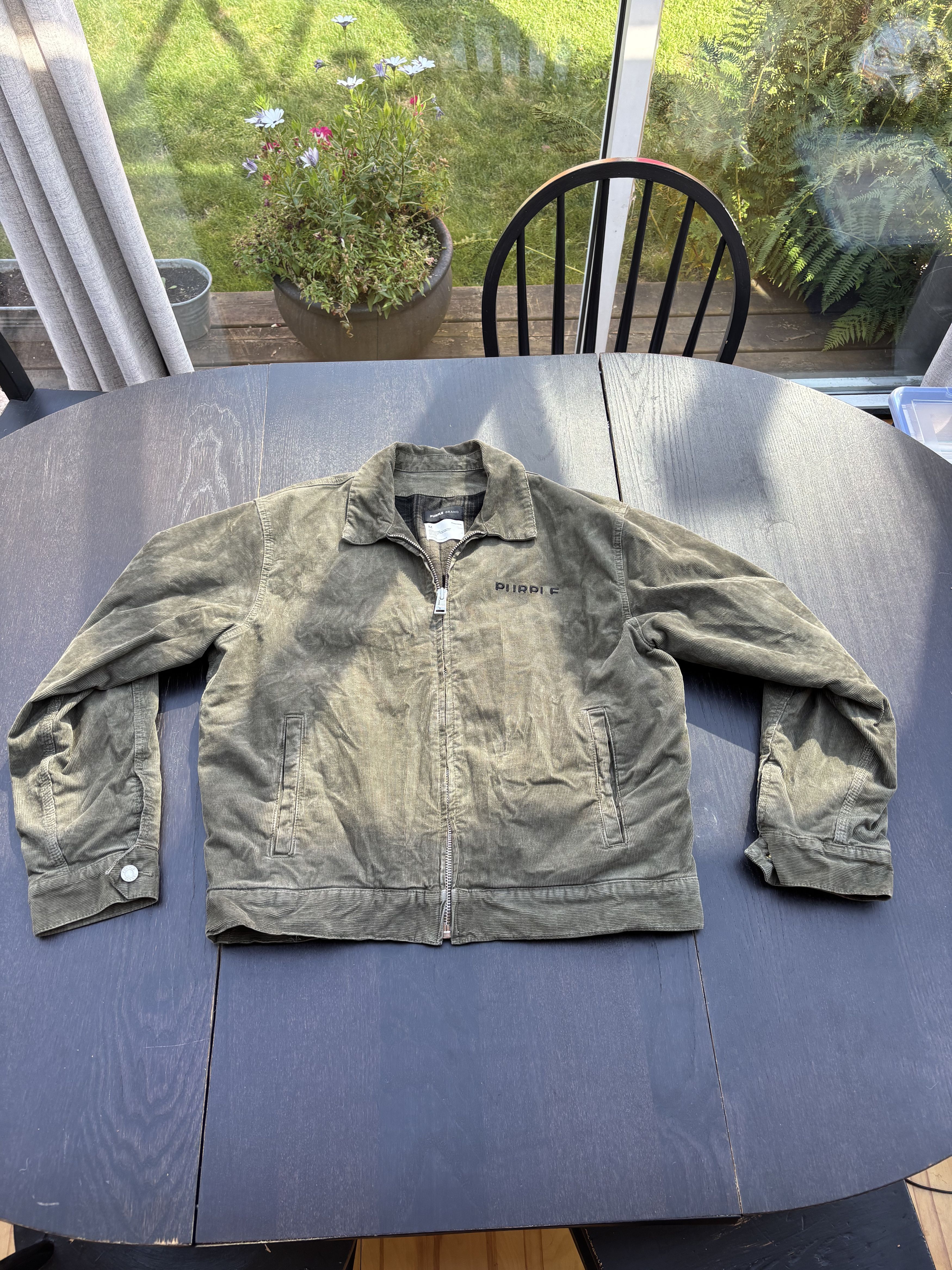 Purple Brand Purple Brand Motif-Embroidered Green Corduroy Jacket Size US M / EU 48-50 / 2 - 6 Thumbnail