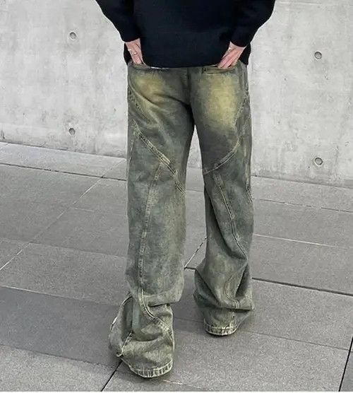 Vintage Men Flared Jeans