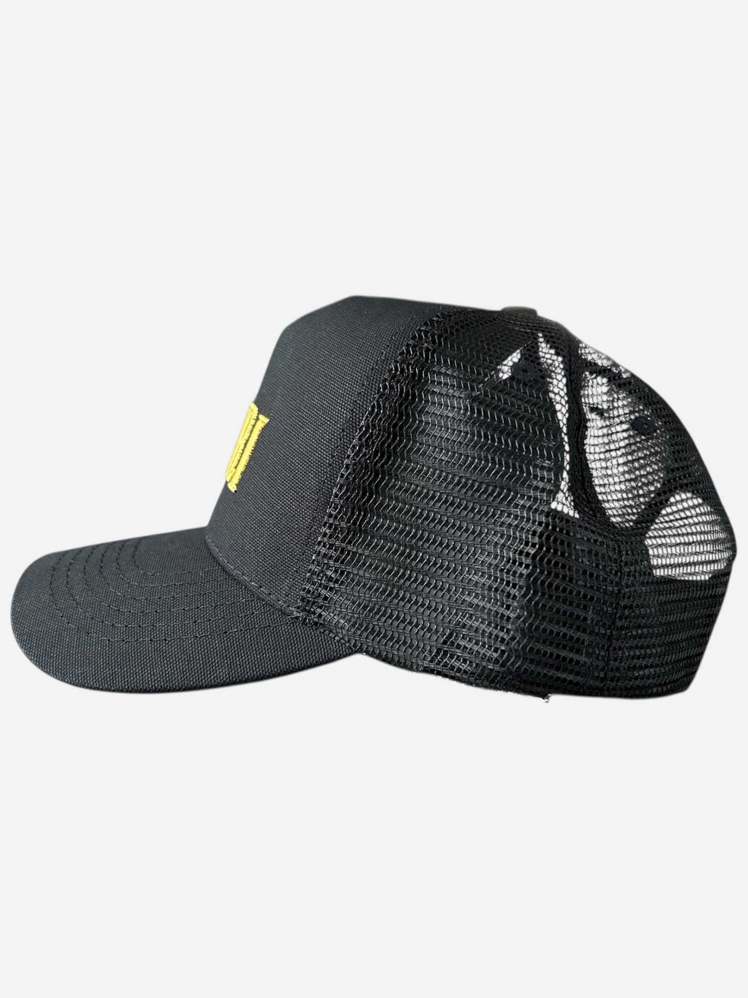 Amiri Amiri Black & Yellow Core Logo Trucker Hat Size ONE SIZE - 4 Thumbnail