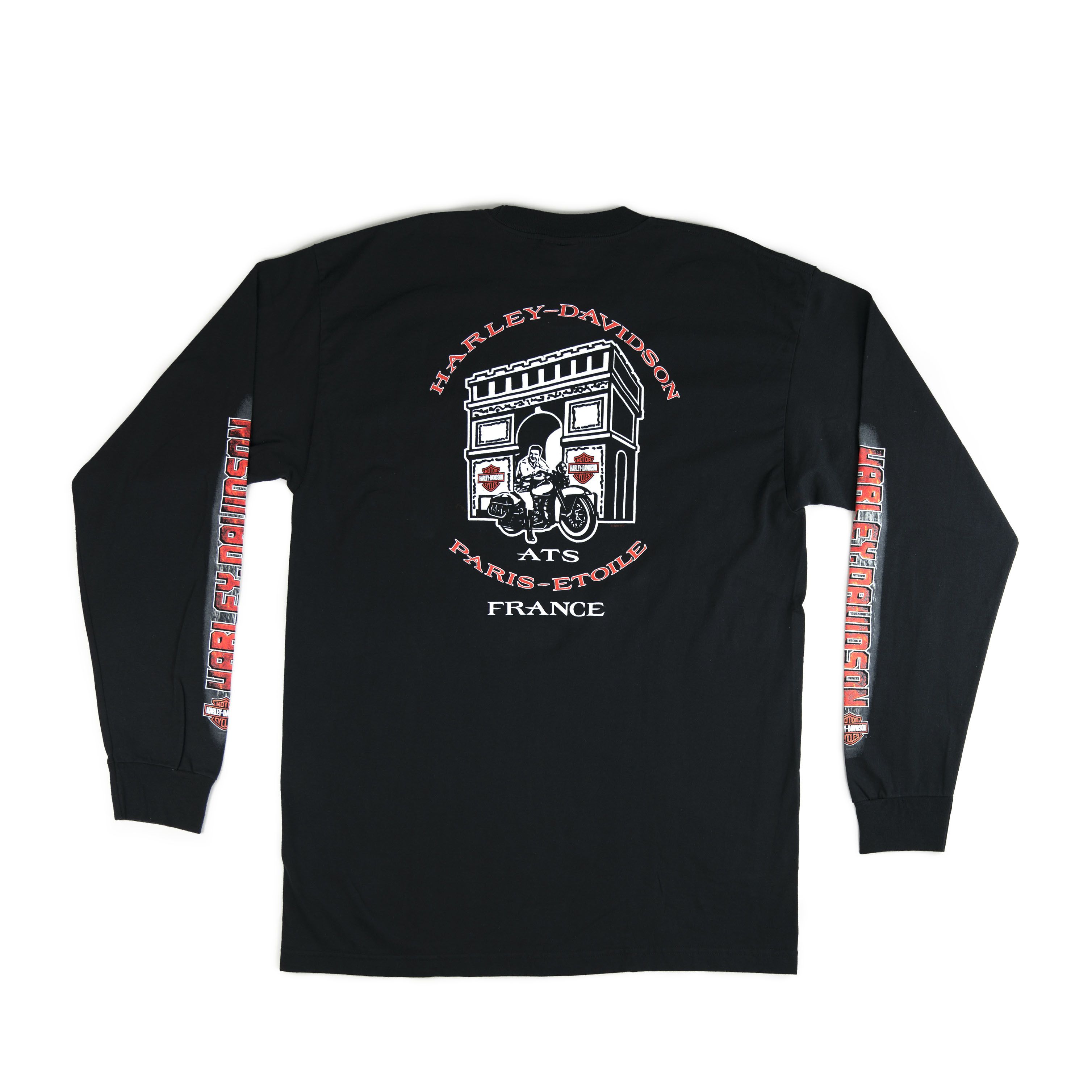Harley Davidson × Vintage Vintage 2006 Harley Davidson Paris Long Sleeved Tee Shirt Size US XL / EU 56 / 4 - 2 Thumbnail