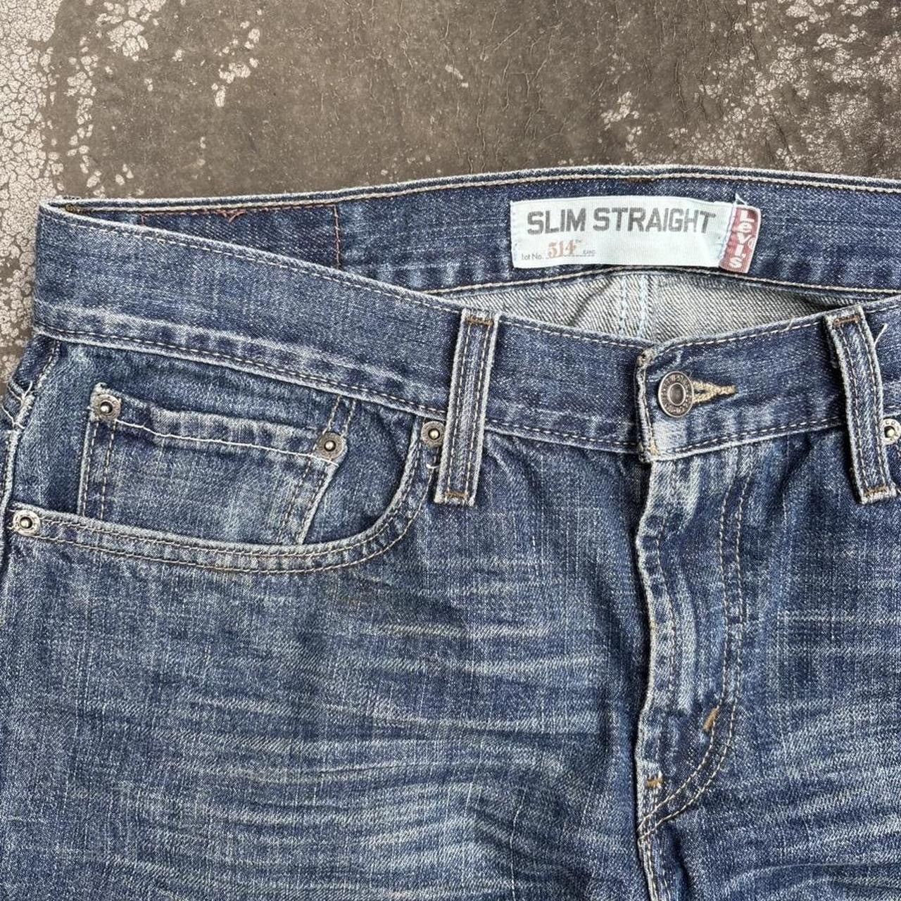 Levi's Y2K Levi’s 514 Blue Slim Straight Fit Denim Jeans Size US 32 / EU 48 - 3 Thumbnail