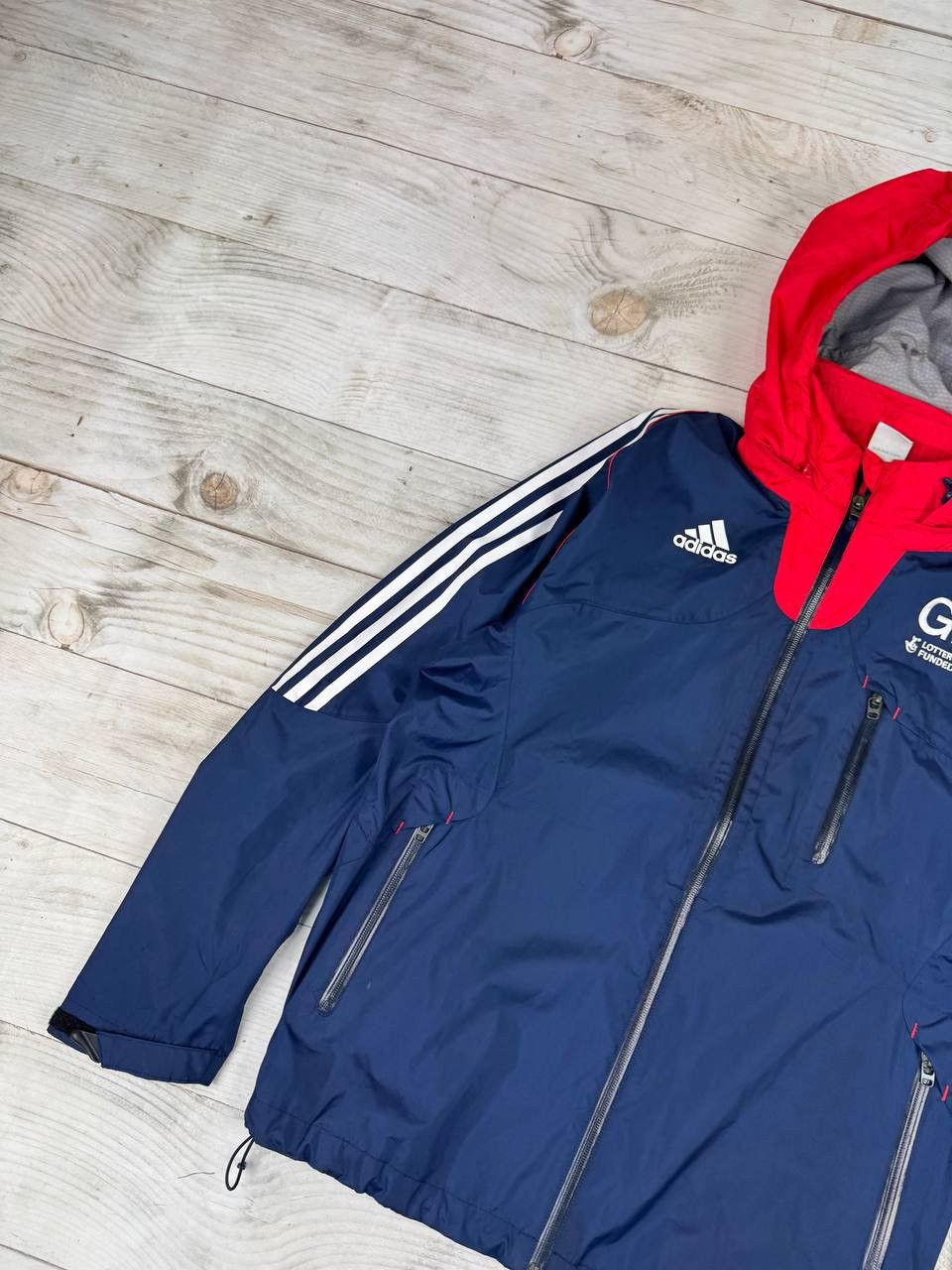 Adidas Adidas GBR Track Jacket Nylon Striped Size US M / EU 48-50 / 2 - 5 Thumbnail