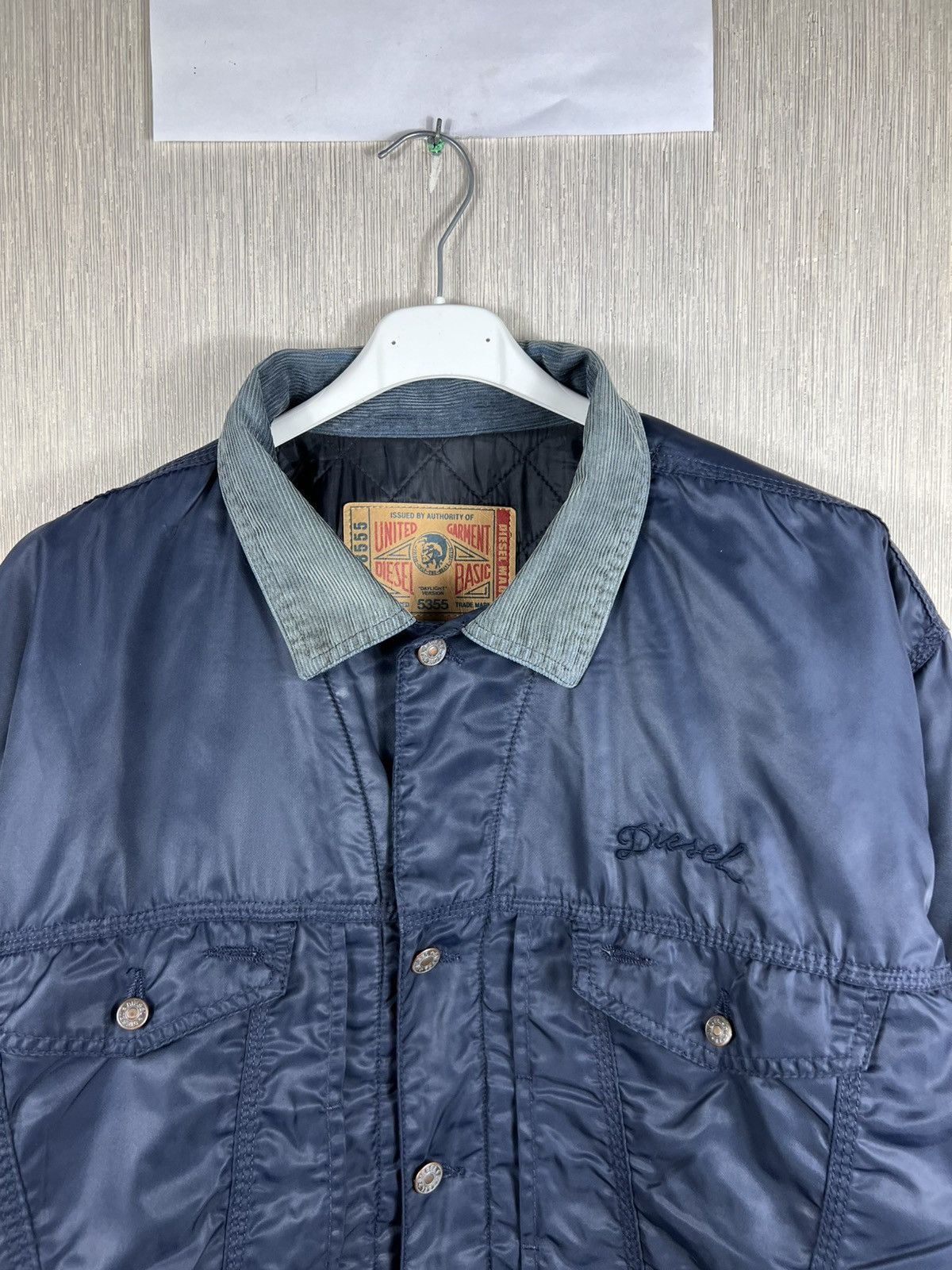 Diesel Vintage 90s Diesel denver navy cropped nylon jacket italy Size US L / EU 52-54 / 3 - 5 Thumbnail