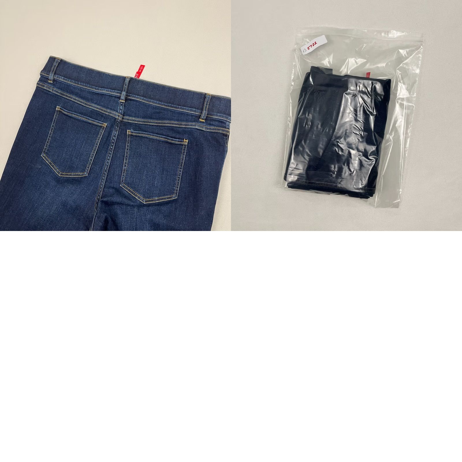 Spanx VINTAGE Spanx Flare Jeans Womens XL W34 I31 Midnight Blue Denim Stretch High Rise Casual Size 40" / US 18 - 9 Thumbnail