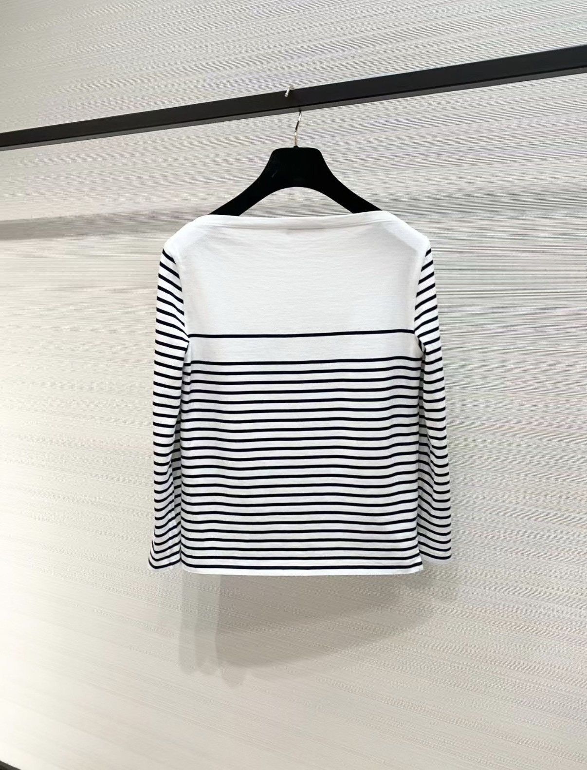 Dior Dior Striped Star Off-the-Shoulder Long Sleeve Top J33 Size S / US 4 / IT 40 - 2 Thumbnail