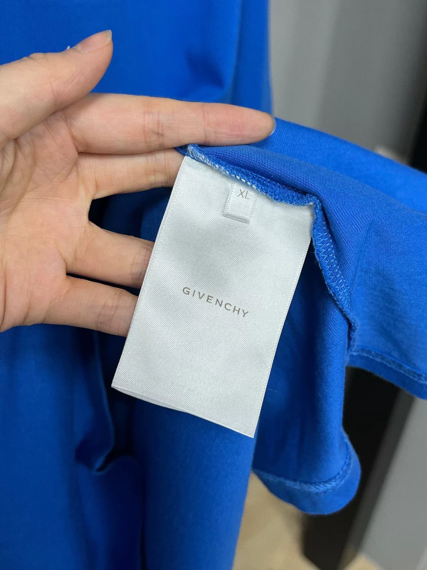 Givenchy Givenchy Blue Logo Short Sleeve T-Shirt Size US XL / EU 56 / 4 - 4 Thumbnail