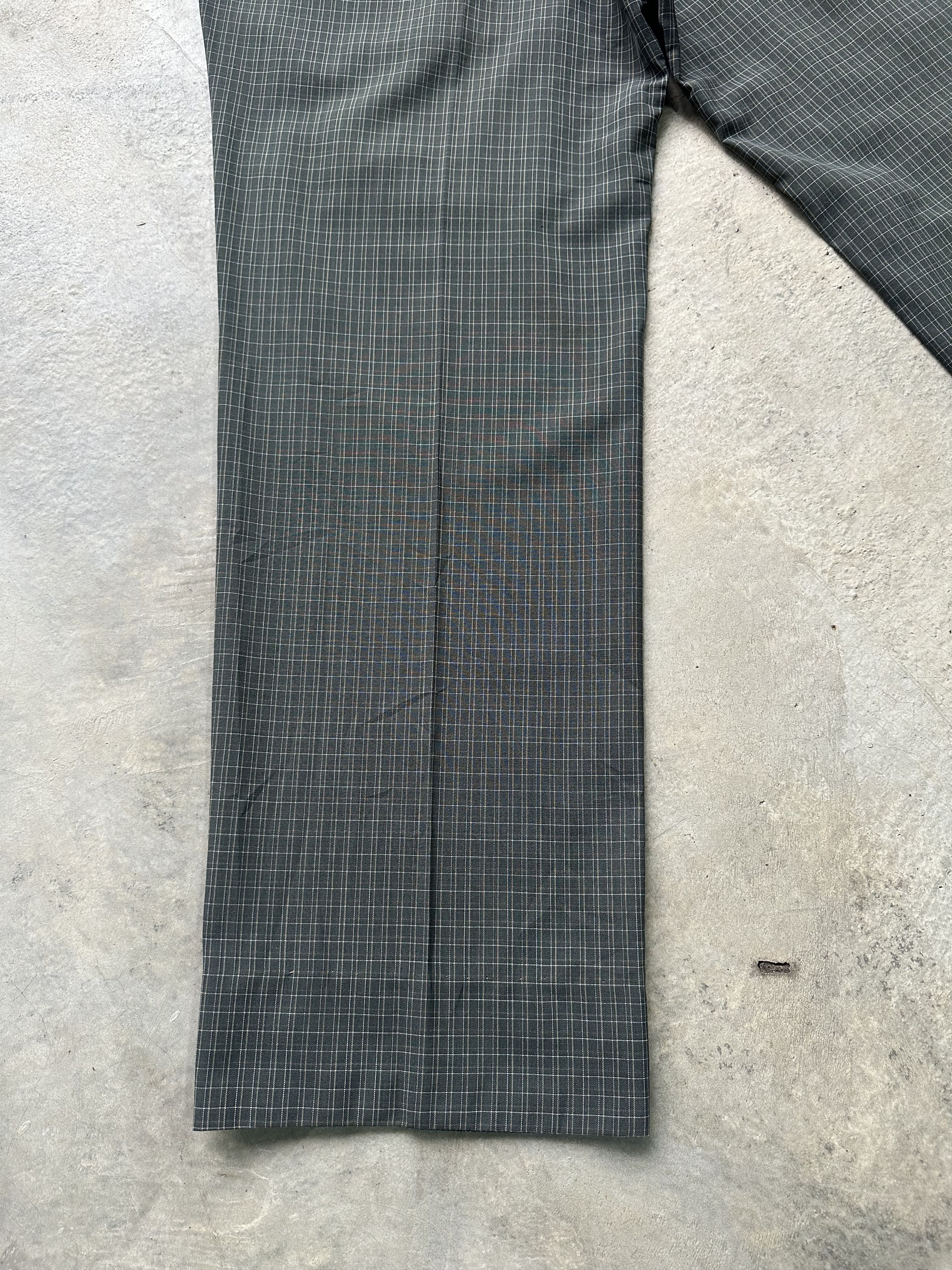 Yves Saint Laurent YvesSaintLaurent Pour Homme Green Tartan Plaid Trouser Pants Size US 28 / EU 44 - 8 Thumbnail