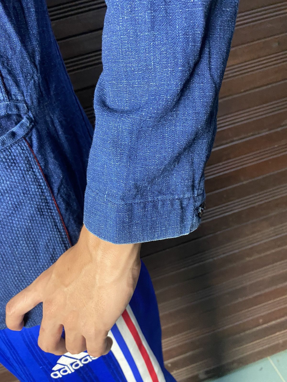 Blue Blue Japan Vintage Blue Blue Japan Pure Indigo Sashiko Chore Jacket Size US S / EU 44-46 / 1 - 10 Thumbnail