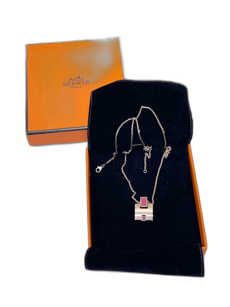 Hermes Eileen H Color Block Necklace