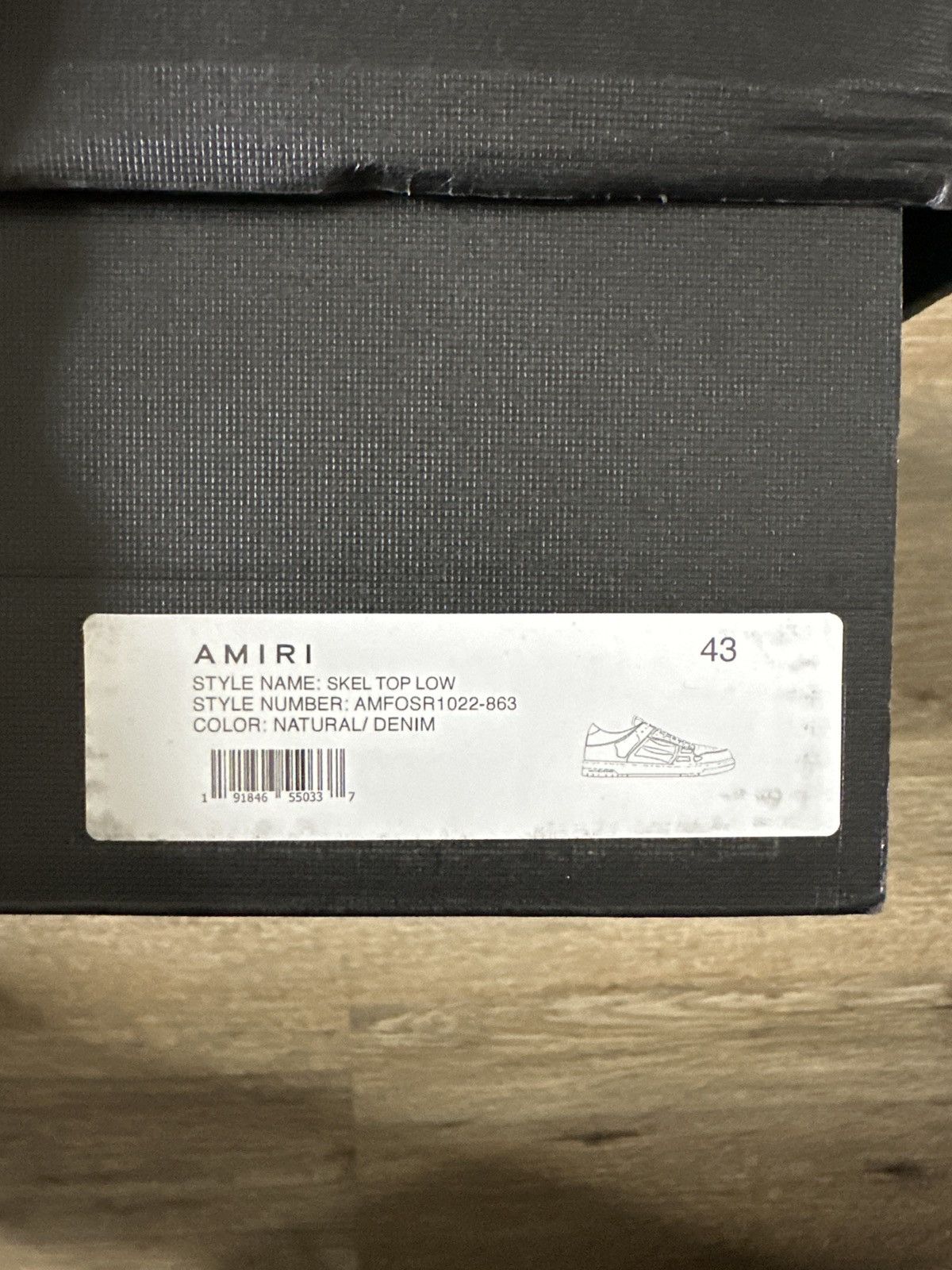 Amiri Amiri Skel Top Low 'Bandana Jacquard - Denim' Size US 10 / EU 43 - 7 Thumbnail