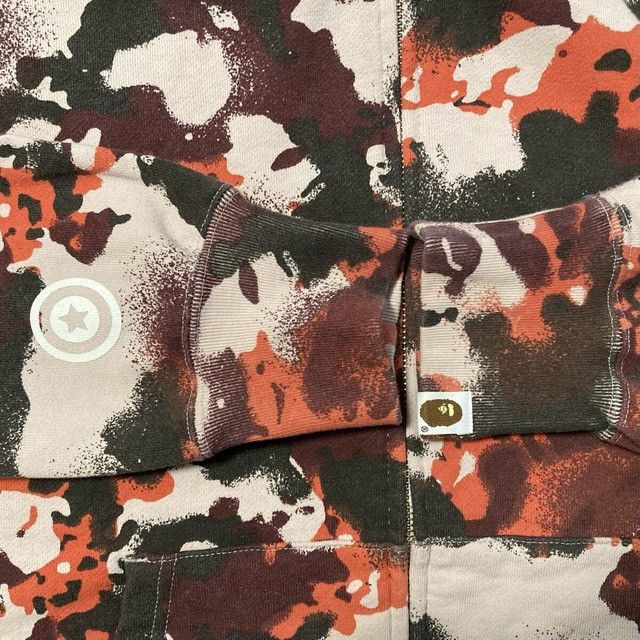 Bape BAPE MAP CAMO Shark Full Zip Hoodie Red a bathing ape Size US S / EU 44-46 / 1 - 5 Thumbnail