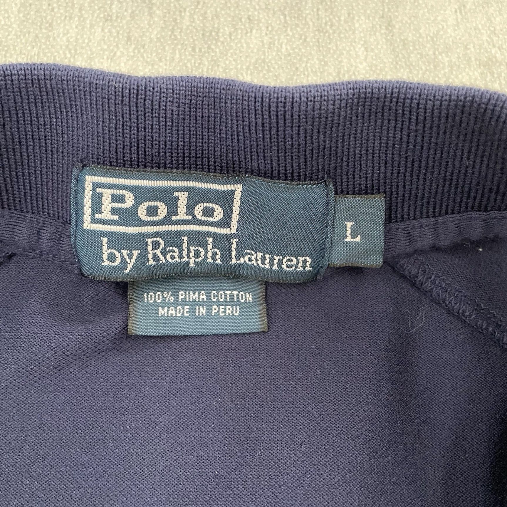 Polo Ralph Lauren VINTAGE Polo Ralph Lauren Polo Shirt Adult Large Blue Cotton Logo Big Pony Mens L Size US L / EU 52-54 / 3 - 4 Thumbnail