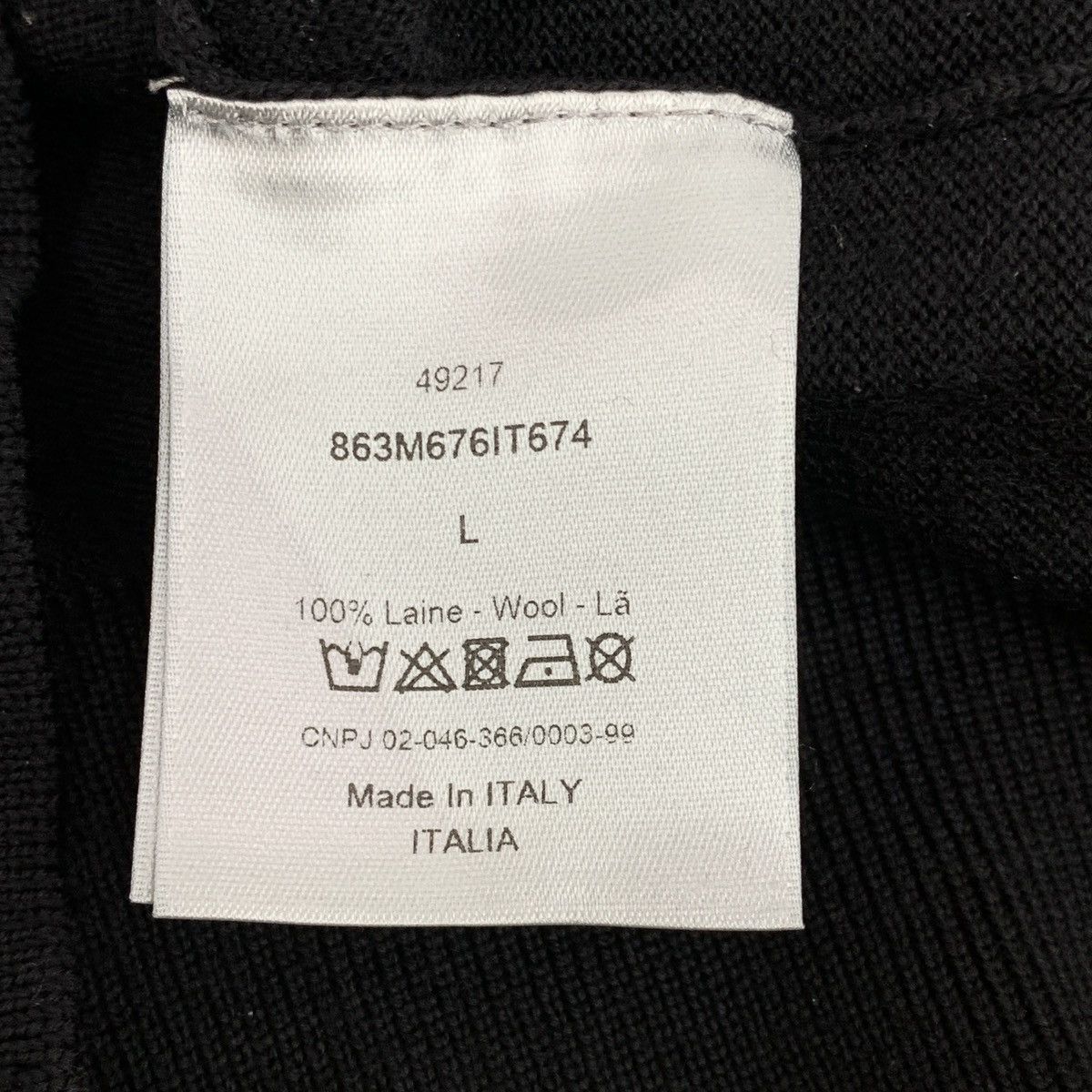 Dior Dior Logo Letter Printed Wool Long Sleeve Sweatshirt K26WX Size US L / EU 52-54 / 3 - 6 Thumbnail