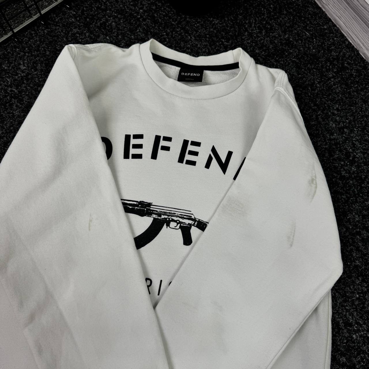 DEFEND PARIS Defend Paris Sweatshirt White Y2k Style Ak 47 Drip Techwear Size US S / EU 44-46 / 1 - 4 Thumbnail