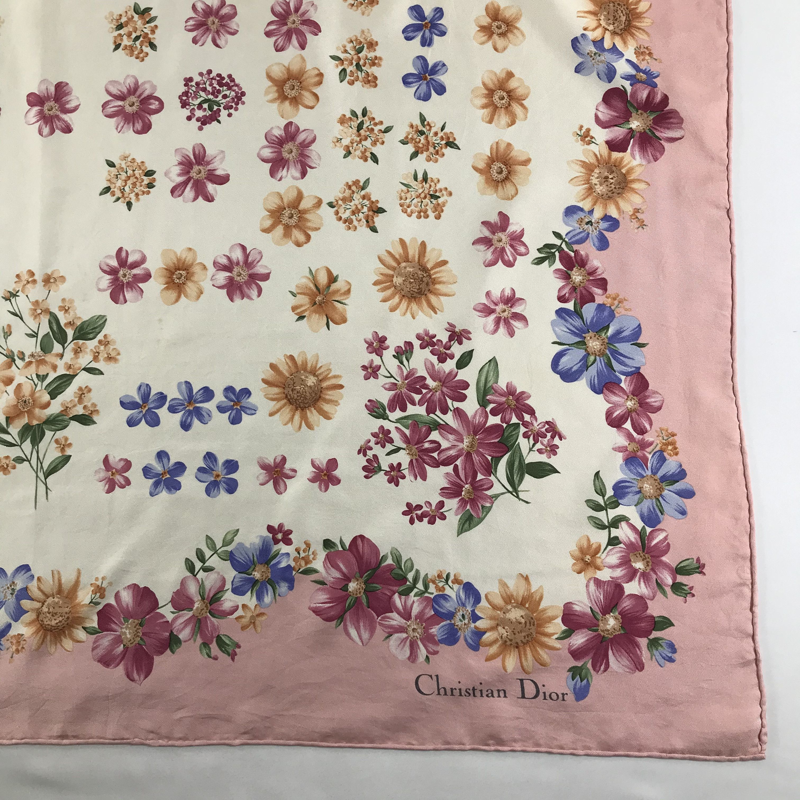 Vintage Vintage Christian Dior Silk Scarf Size ONE SIZE - 4 Thumbnail
