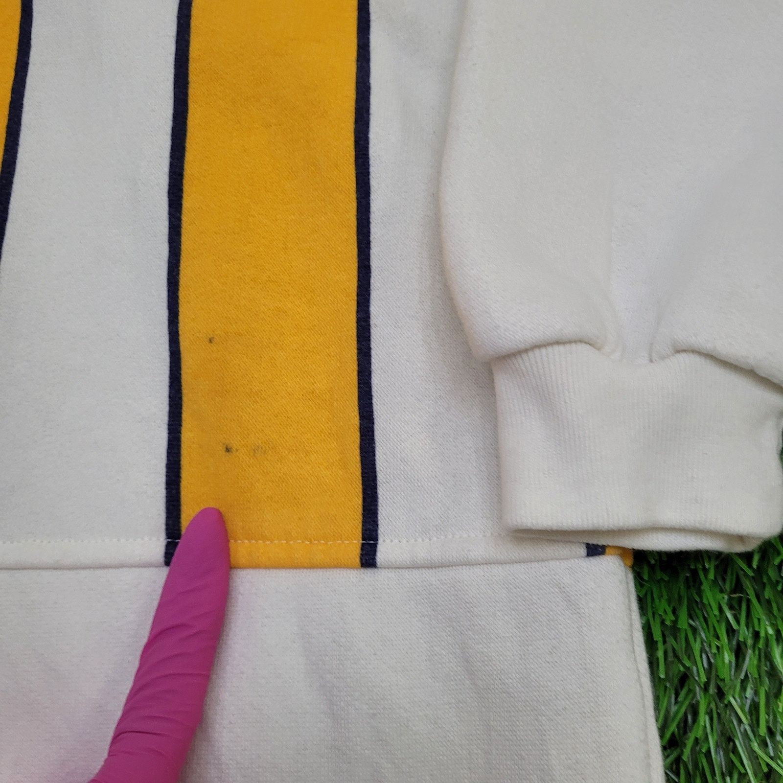 Other Hippie MOD Striped Sweatshirt Womens Large 25x26 Baggy Boxy Size L / US 10 / IT 46 - 5 Thumbnail