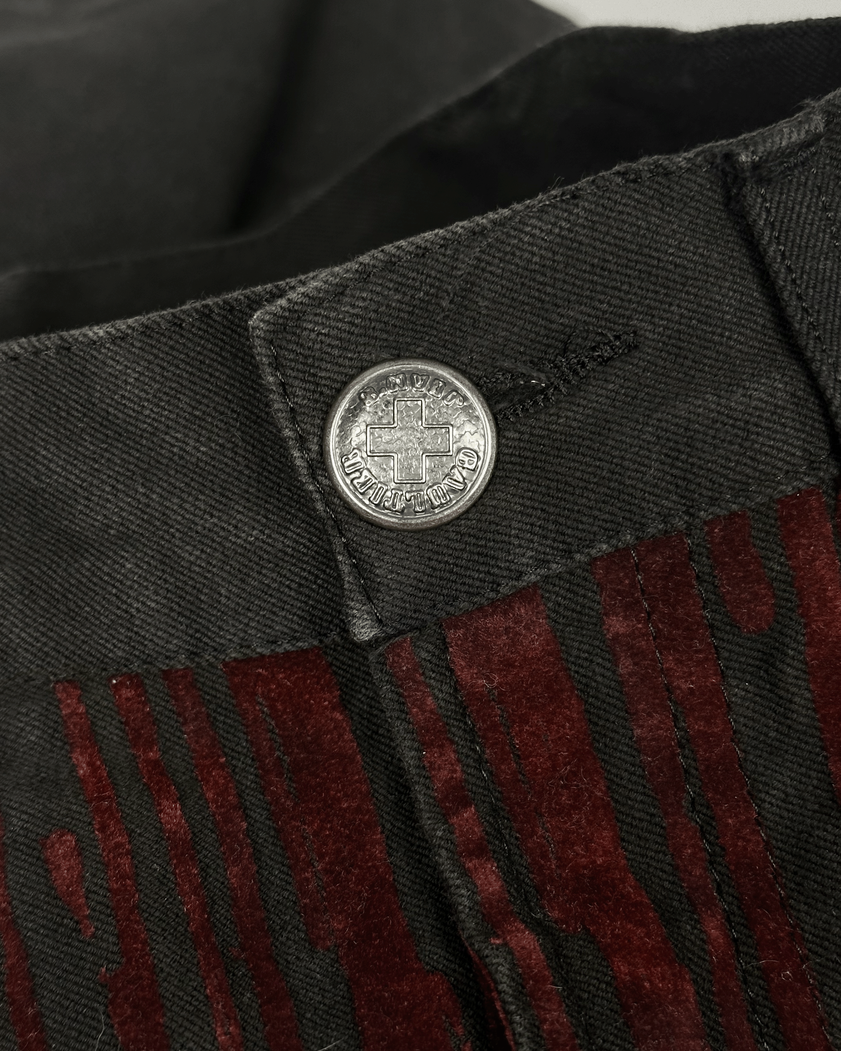 Jean Paul Gaultier Jean Paul Gaultier Velour Blood Drip Jeans Size US 27 - 9 Thumbnail