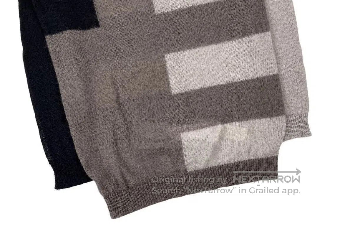 Rick Owens Beige Color Block Pattern Sweater Size M. Size US M / EU 48-50 / 2 - 4 Thumbnail