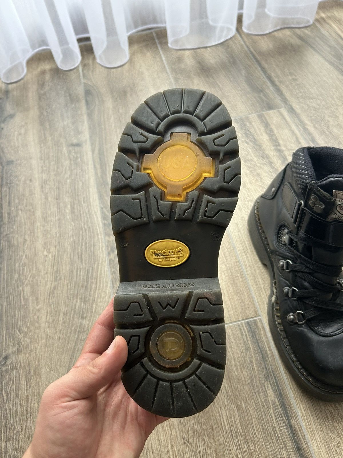 Dockers × Handmade Vintage Dockers Leather Boots Hand made Usa new rock style Size US 10 / EU 43 - 4 Thumbnail